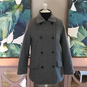 J. Crew Wool Gray Peacoat XS Petite